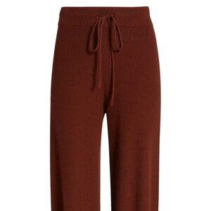 Rails Brook Crop Wide Leg Cotton & Cashmere Pants in Russet Brown - NWT